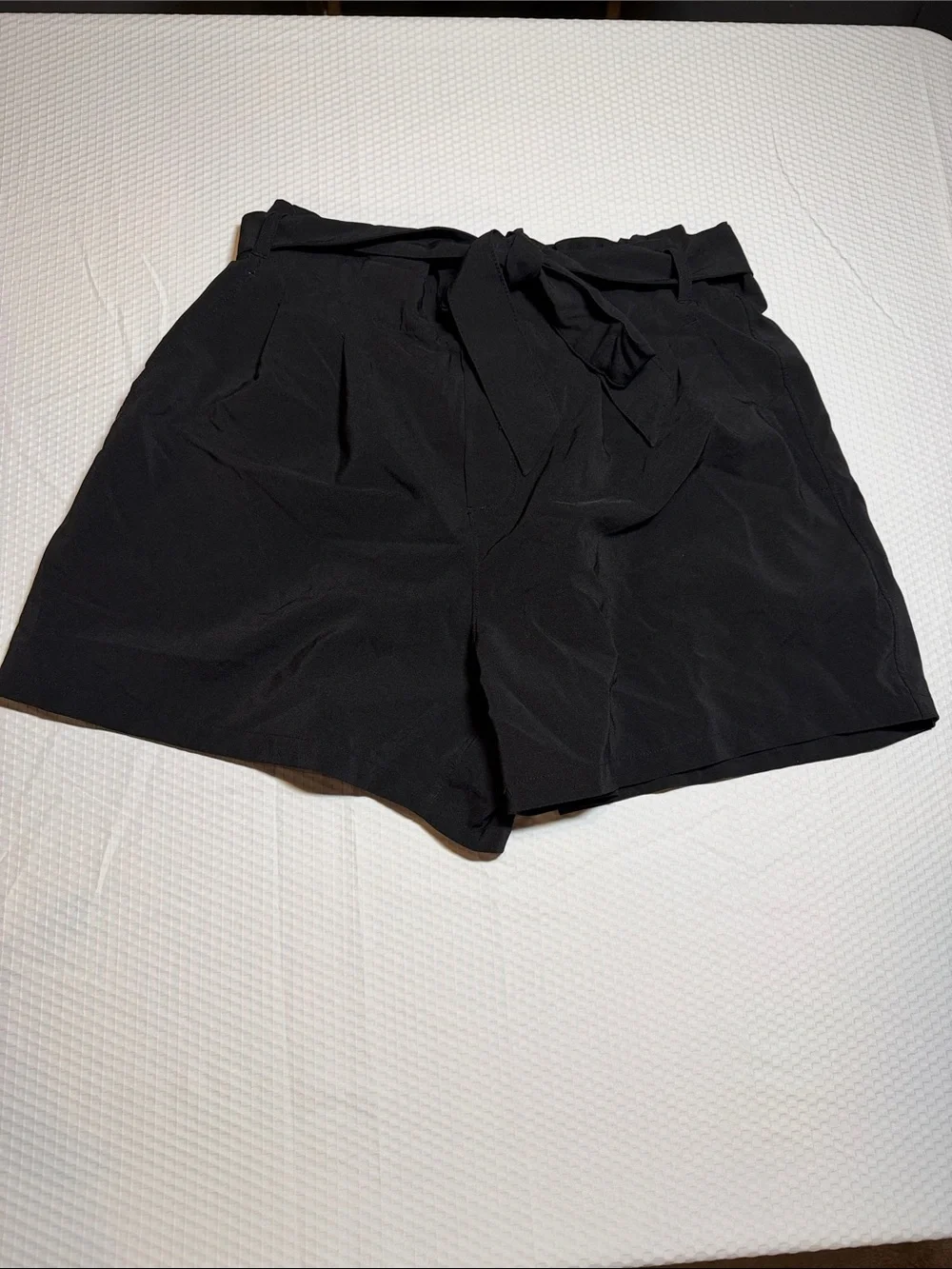 RBX Black Paperbag Waist Tie Bermuda Shorts